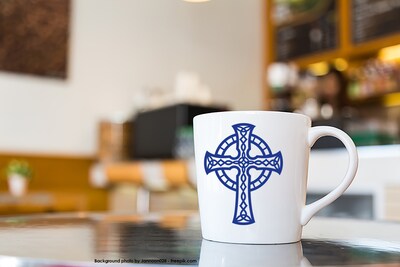 Celtic Cross Vinyl DECAL, Christian Irish Catholic Sun Cross Sticker - image3